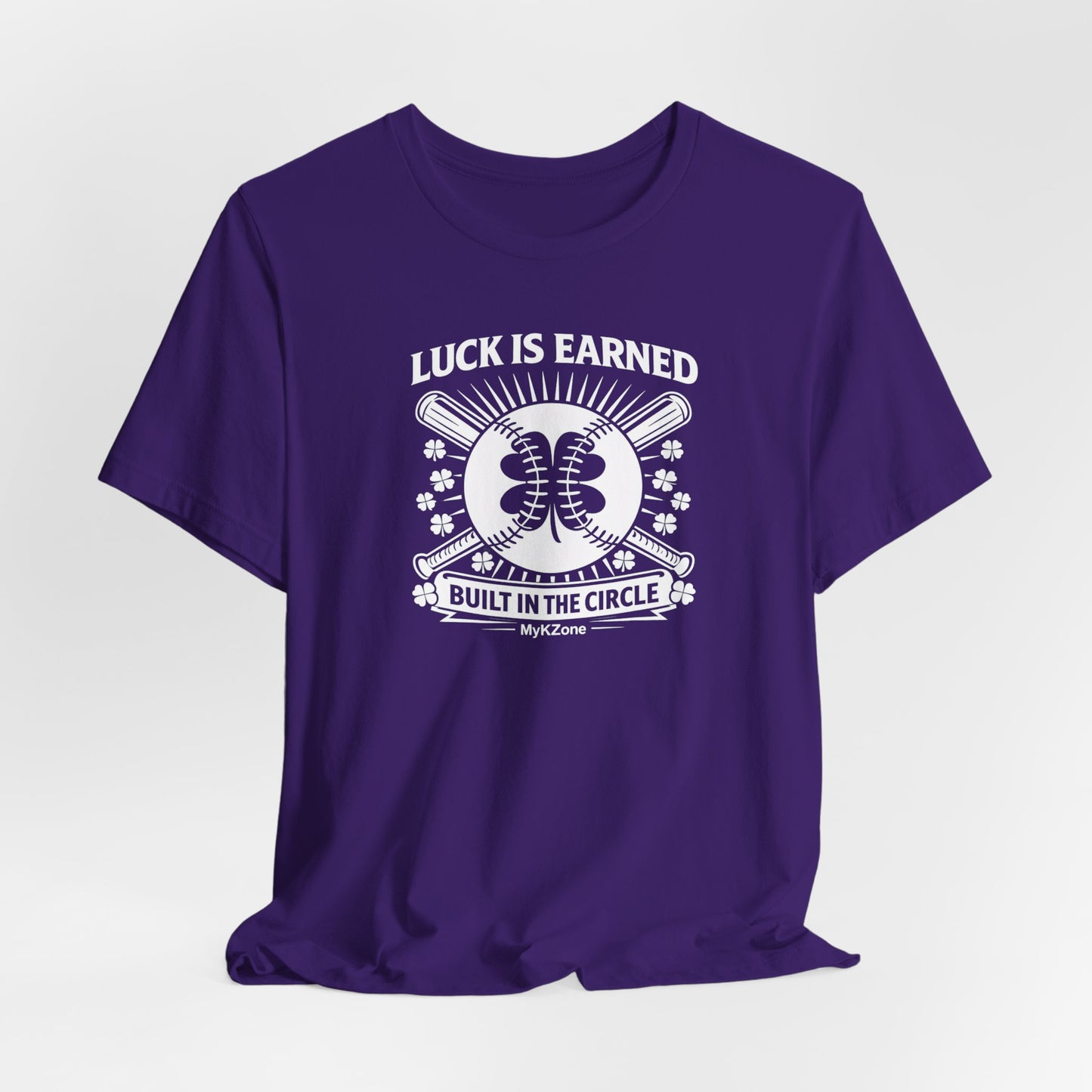 St. Patrick's Day Softball T-Shirt - "Luck is Earned, Built in the Circle" - Fastpitch Pitcher Shirt