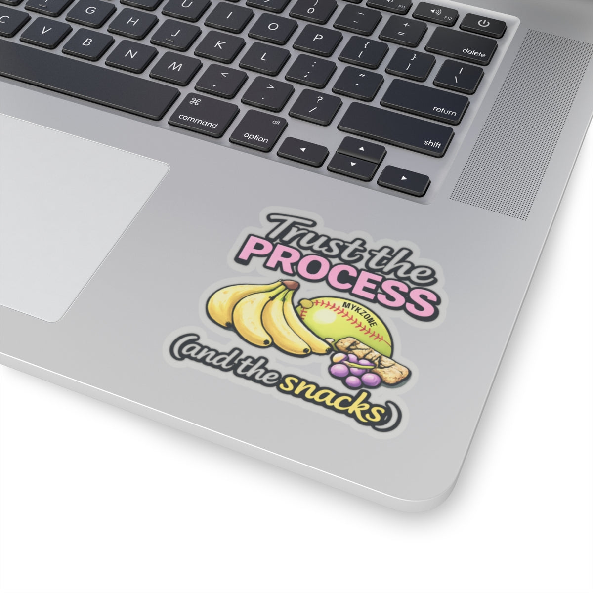 "Trust the Softball Process (and the Snacks)" Softball Sticker