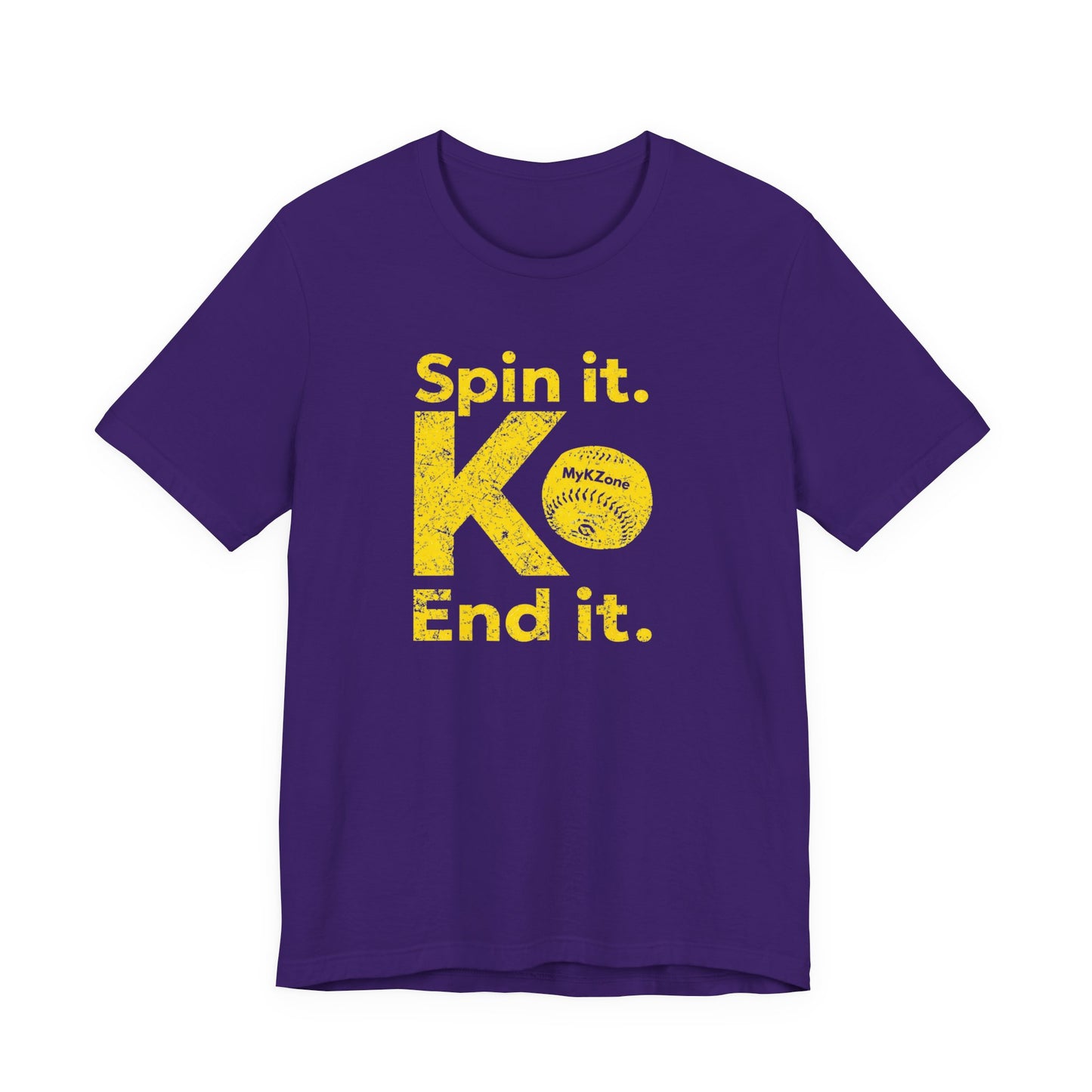 "Spin it. End it. K." Softball T-Shirt