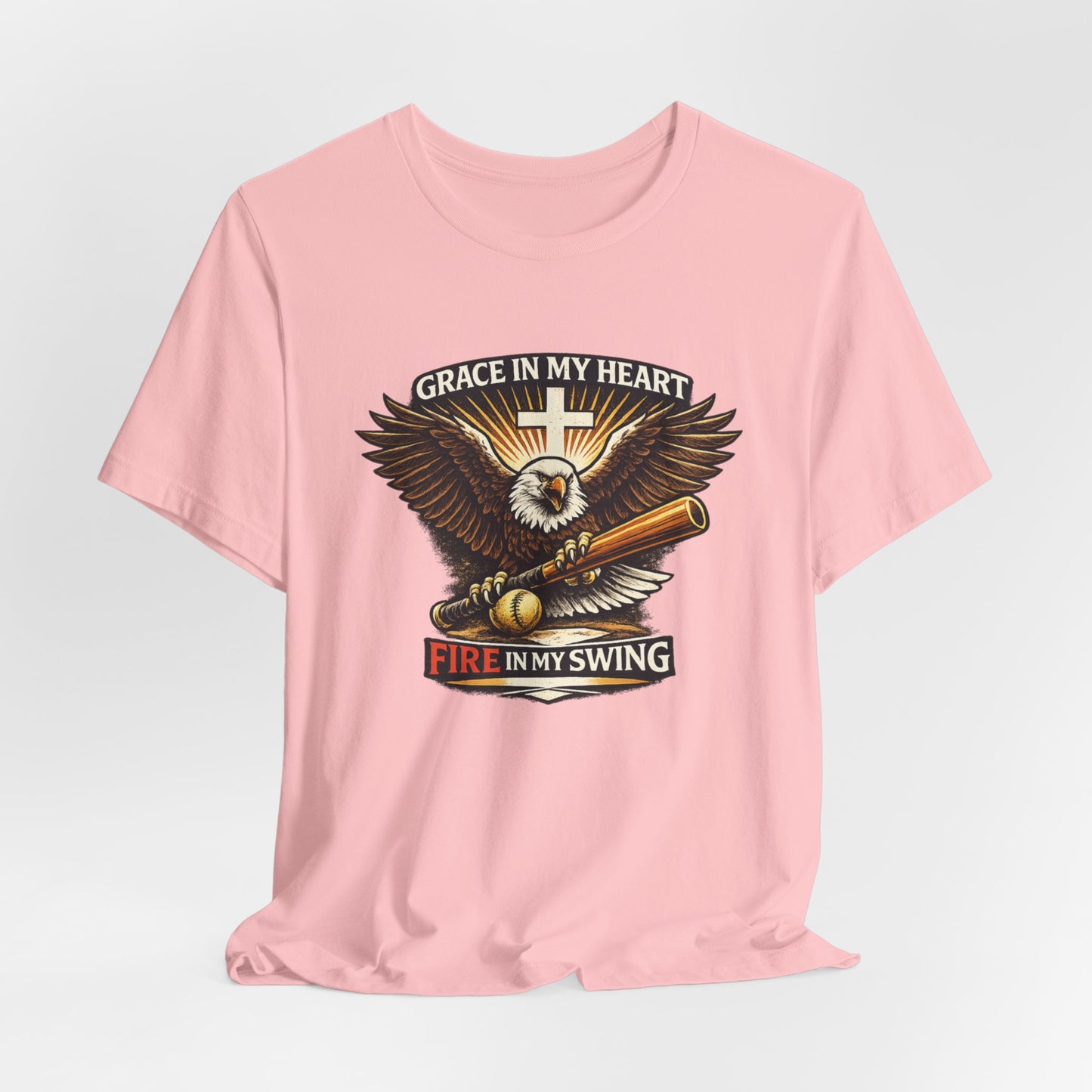 "Grace in My Heart, Fire in My Swing" Softball T-Shirt