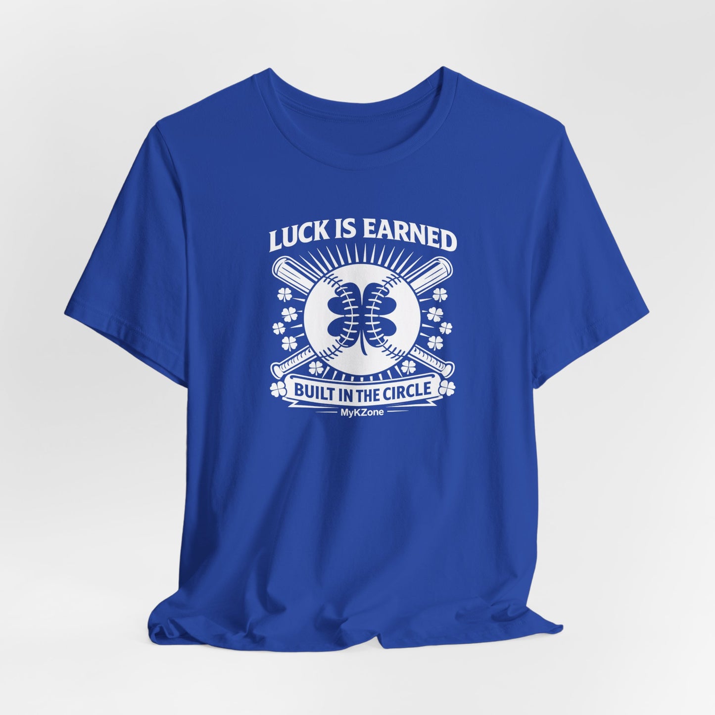 St. Patrick's Day Softball T-Shirt - "Luck is Earned, Built in the Circle" - Fastpitch Pitcher Shirt
