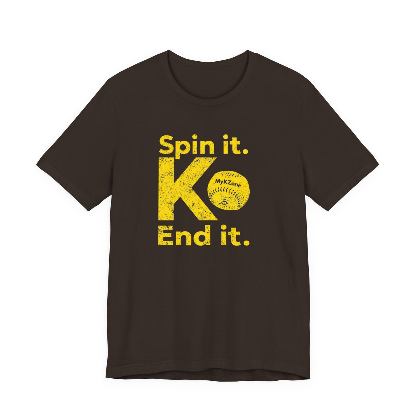 "Spin it. End it. K." Softball T-Shirt