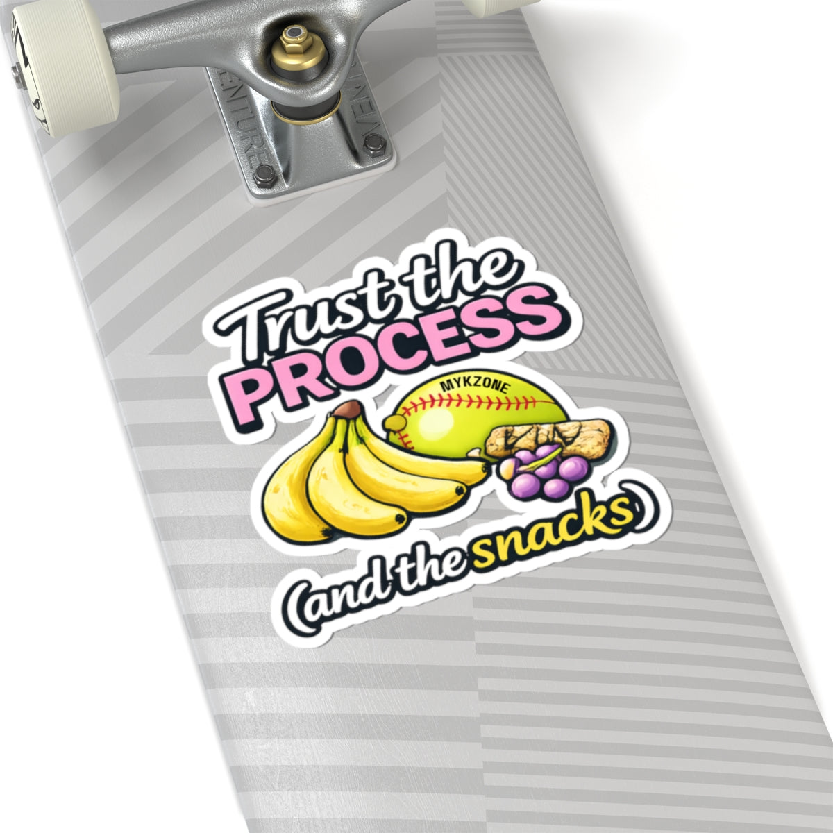 "Trust the Softball Process (and the Snacks)" Softball Sticker
