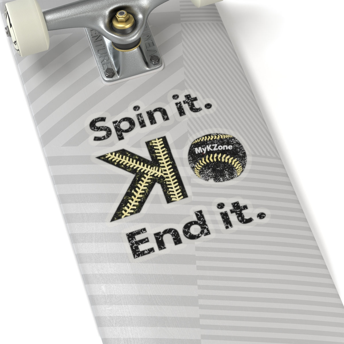 "Spin it. End it. K." Softball Pitcher Sticker