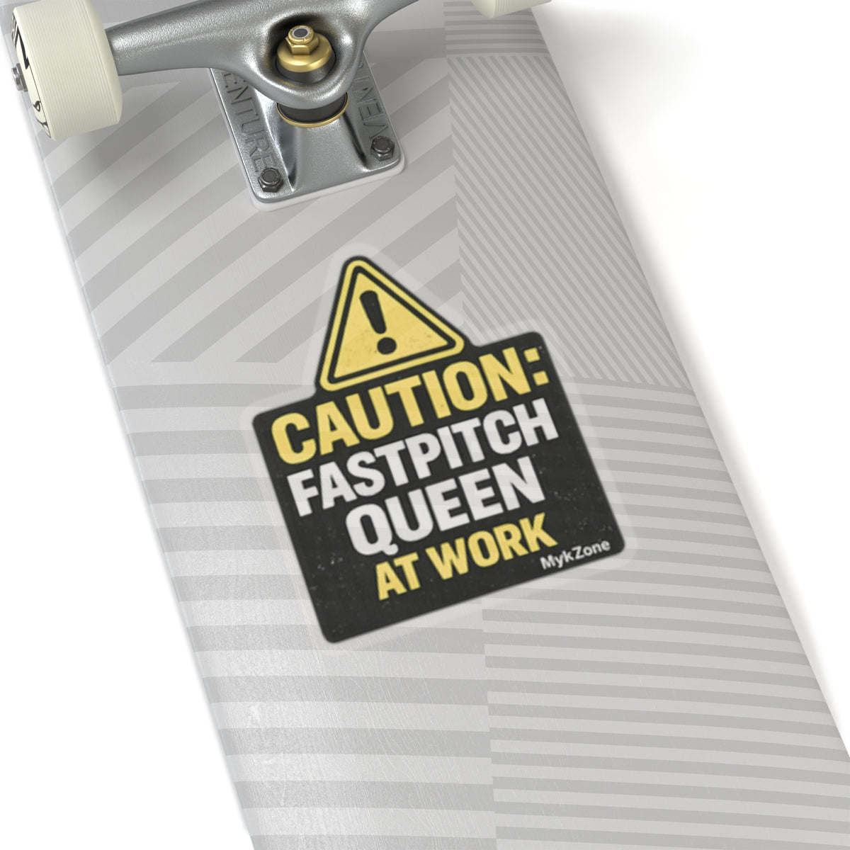 "CAUTION: Fastpitch Queen At Work" Softball Sticker