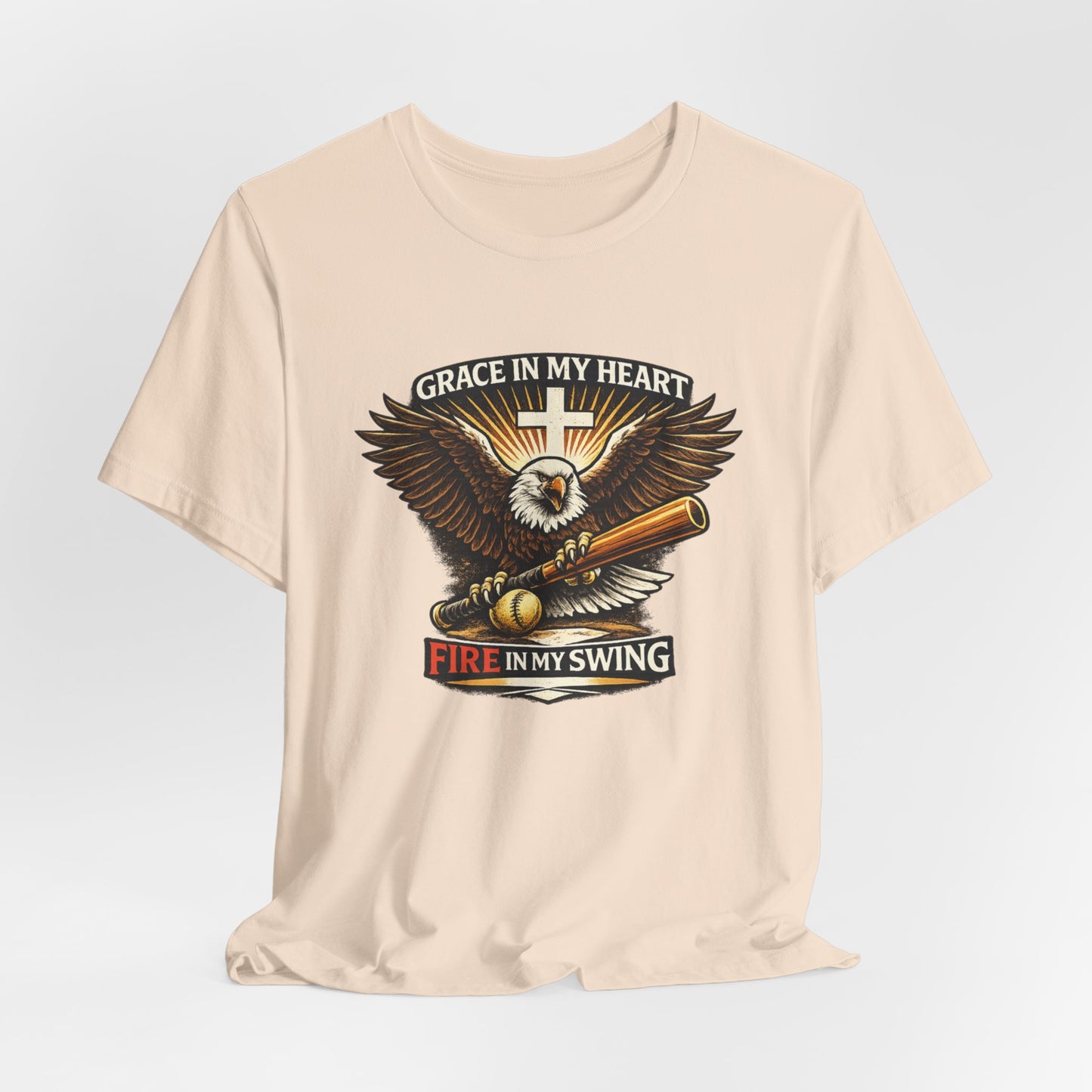 "Grace in My Heart, Fire in My Swing" Softball T-Shirt