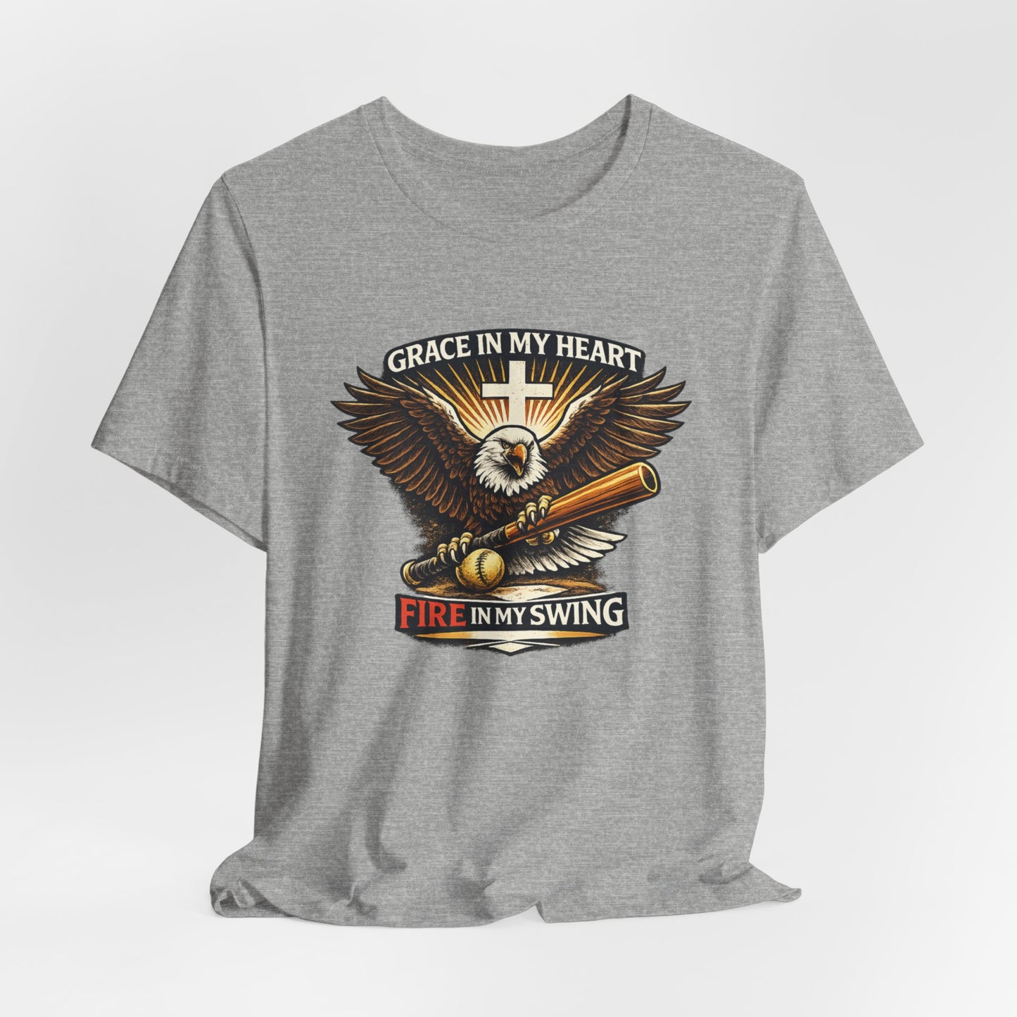 "Grace in My Heart, Fire in My Swing" Softball T-Shirt