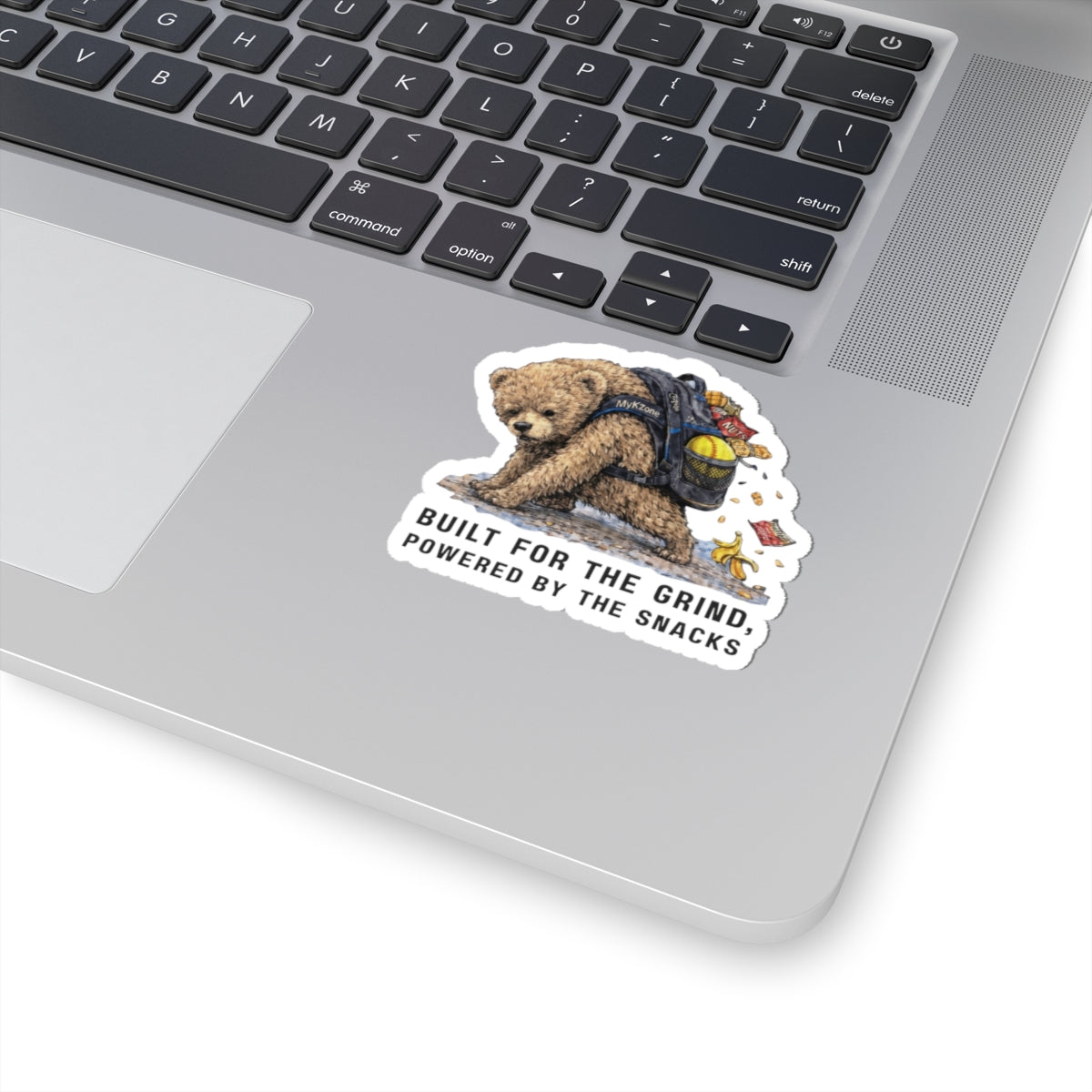 "Built for the Grind, Powered by the Snacks" Softball Sticker