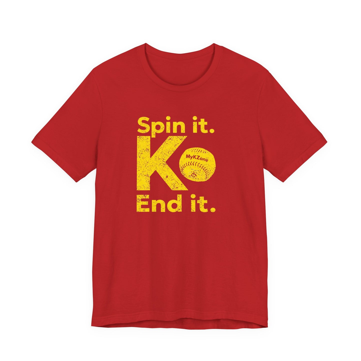 "Spin it. End it. K." Softball T-Shirt