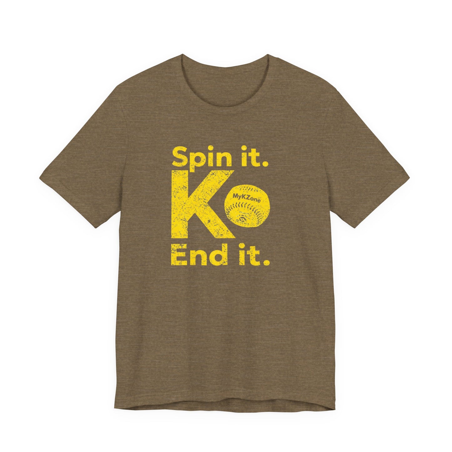 "Spin it. End it. K." Softball T-Shirt