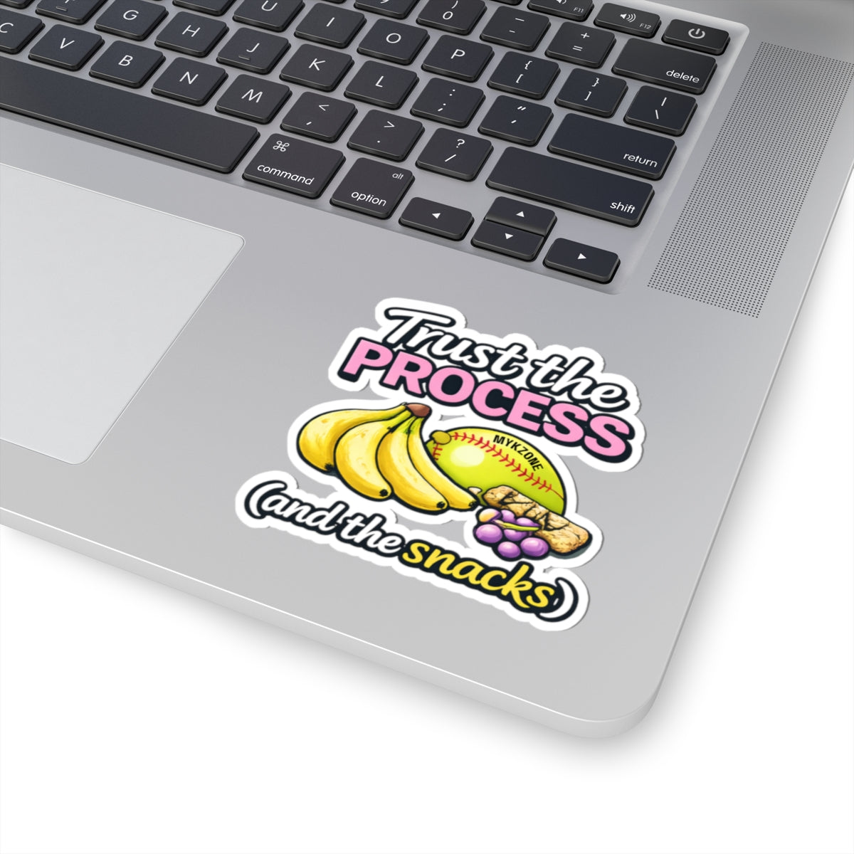 "Trust the Softball Process (and the Snacks)" Softball Sticker