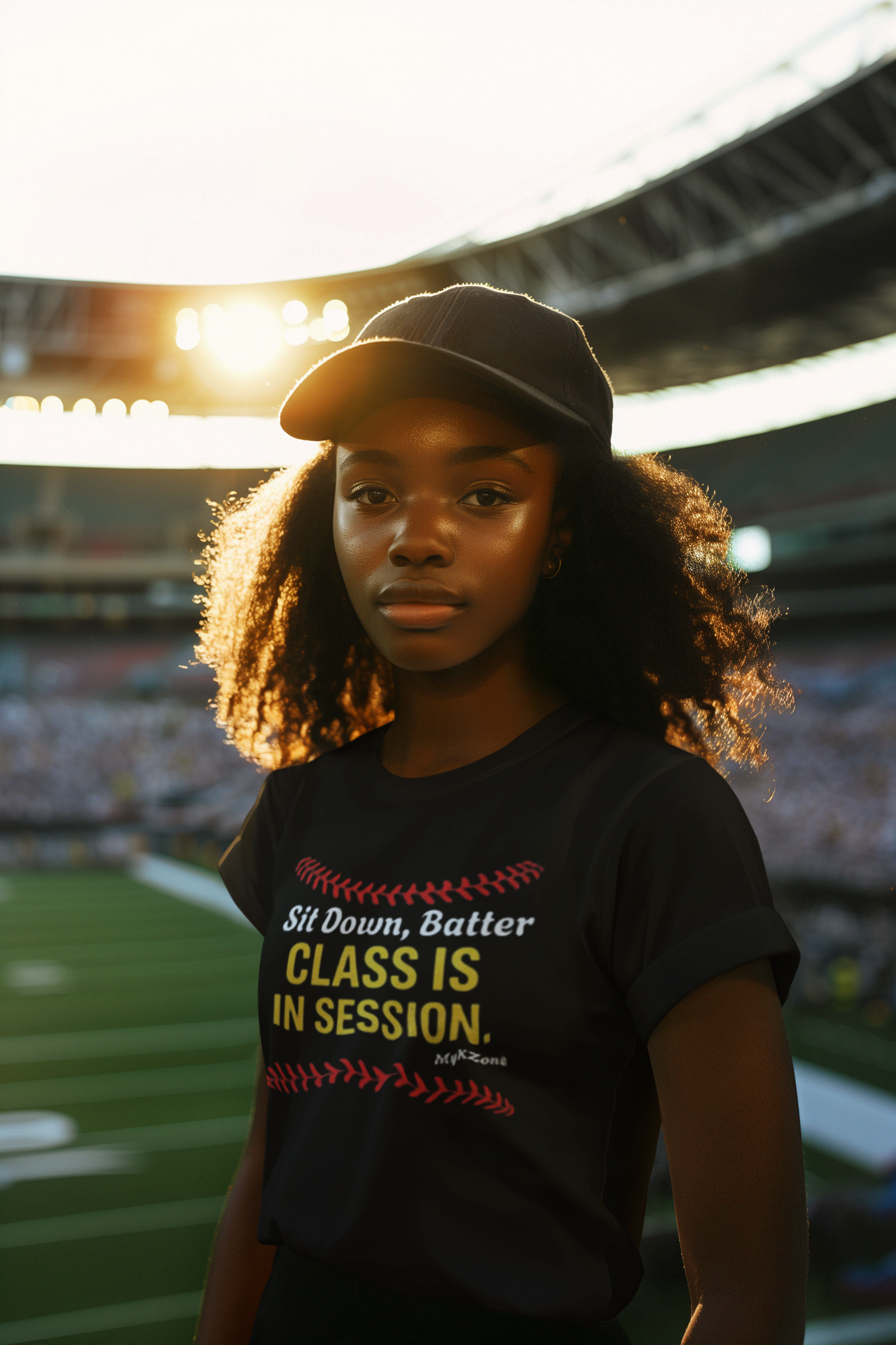 "Sit Down, Batter Class is in Session" Softball T-Shirt