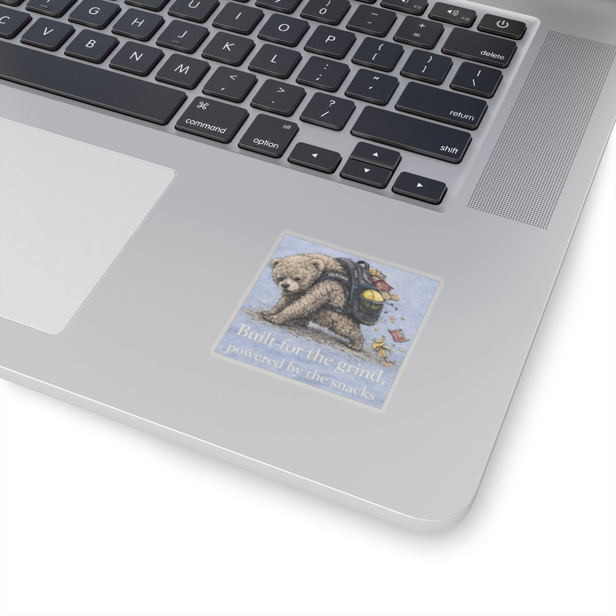 "Built for the Grind, Powered by the Snacks" Softball Bear Backpack Sticker
