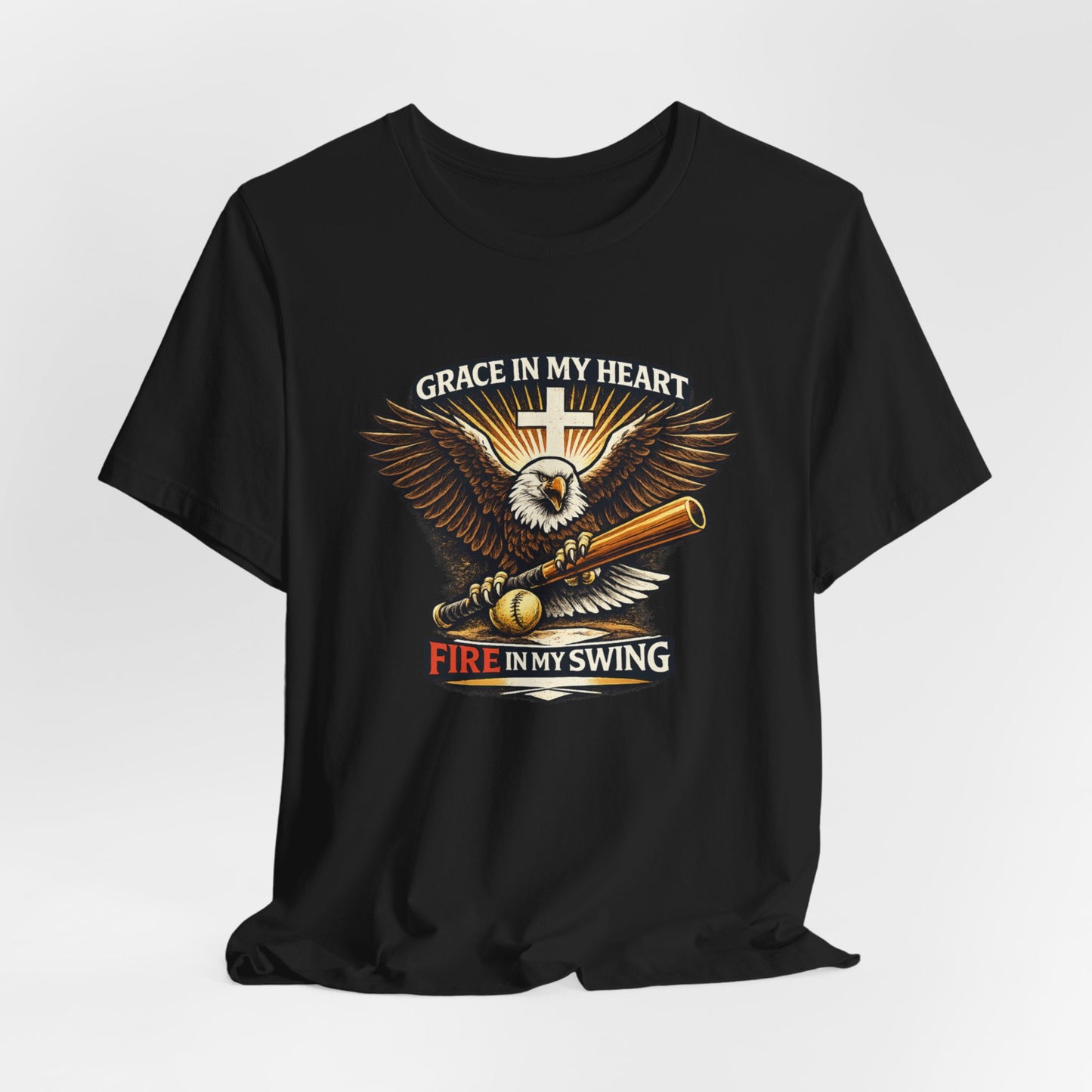 "Grace in My Heart, Fire in My Swing" Softball T-Shirt