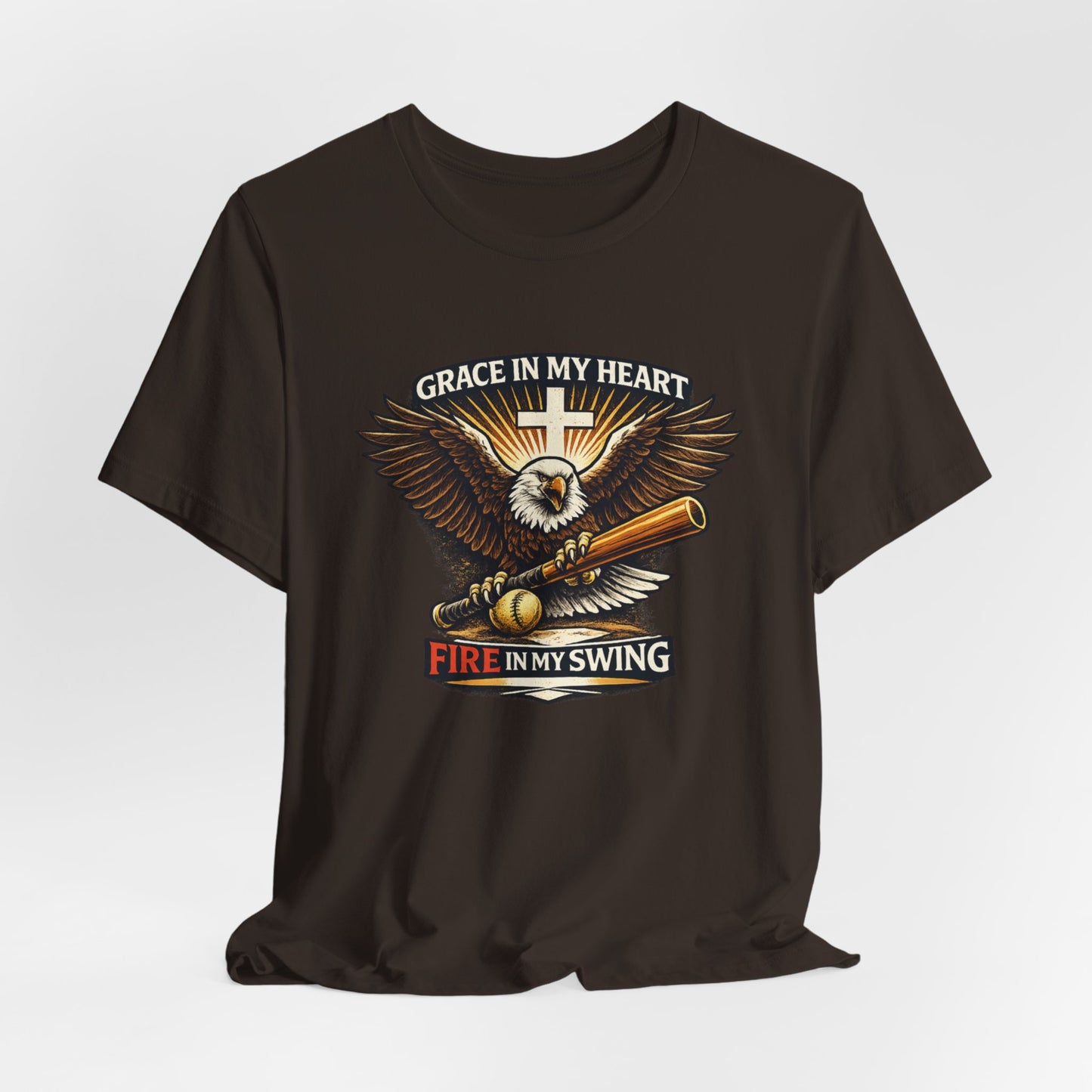 "Grace in My Heart, Fire in My Swing" Softball T-Shirt