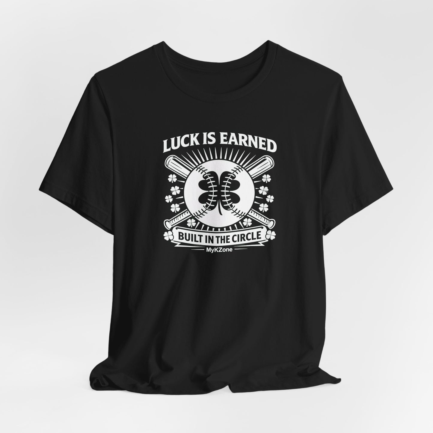 St. Patrick's Day Softball T-Shirt - "Luck is Earned, Built in the Circle" - Fastpitch Pitcher Shirt