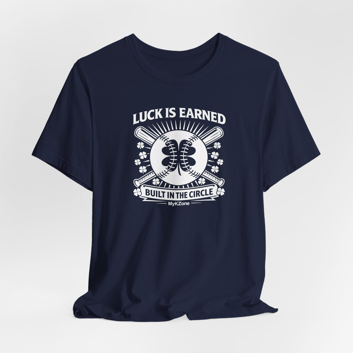 St. Patrick's Day Softball T-Shirt - "Luck is Earned, Built in the Circle" - Fastpitch Pitcher Shirt
