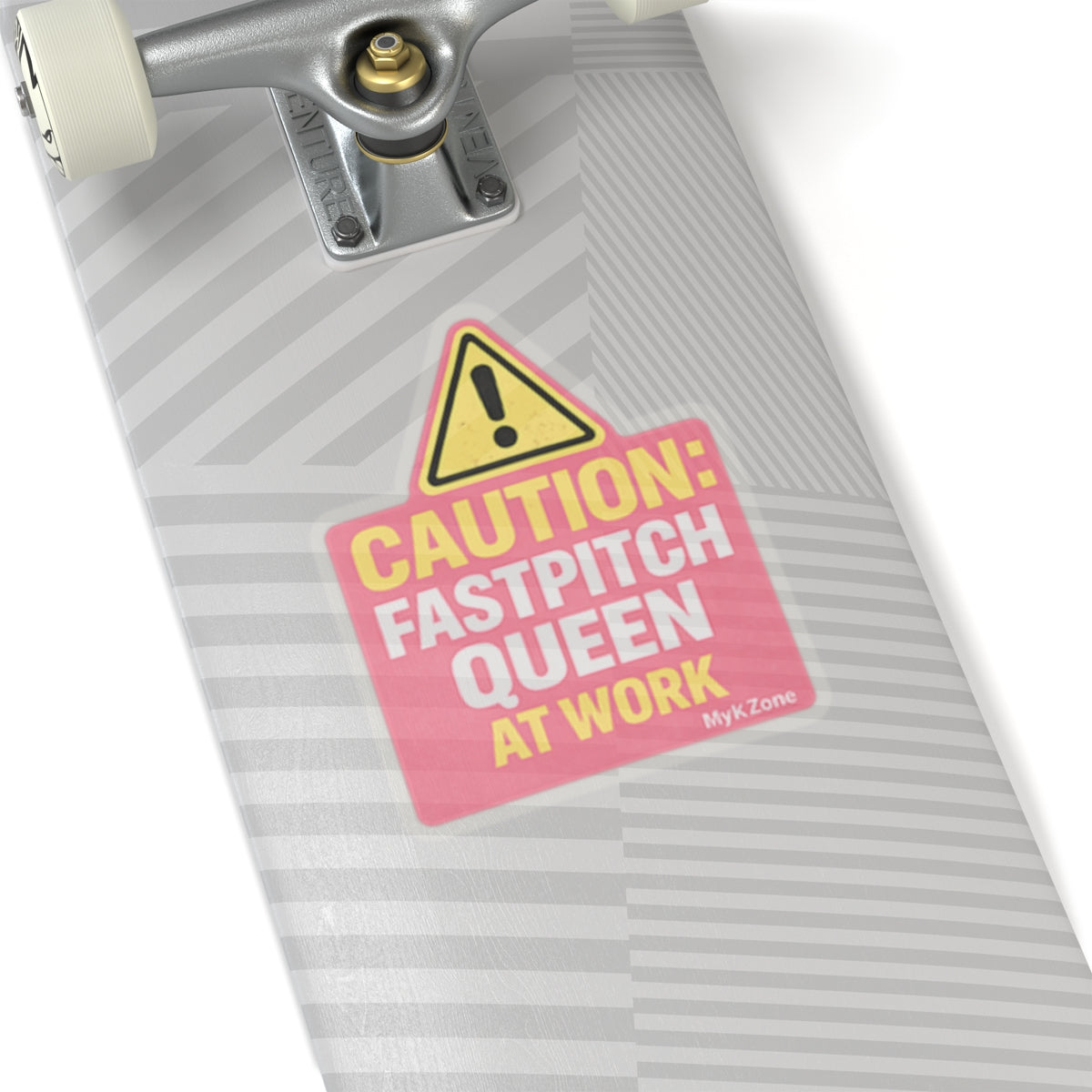 "Caution: Fastpitch Queen At Work" Softball Sticker