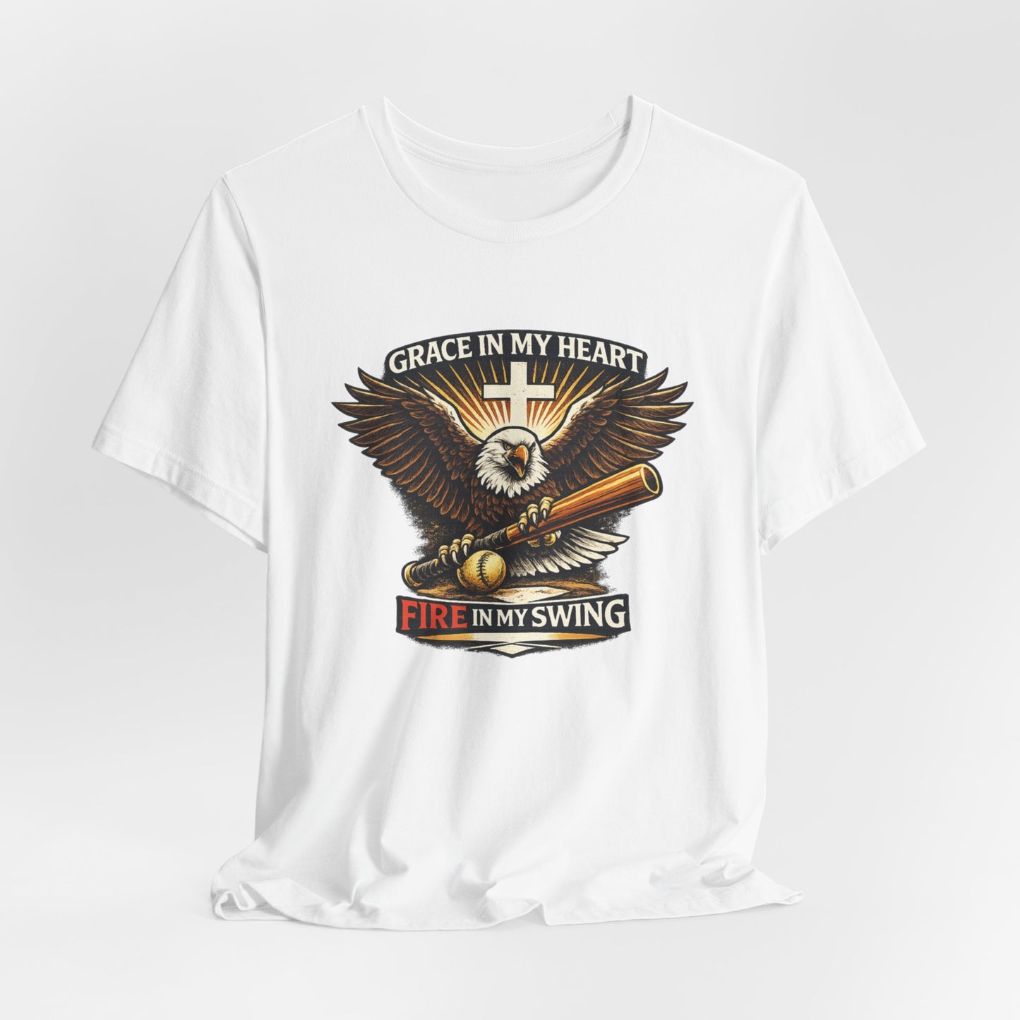 "Grace in My Heart, Fire in My Swing" Softball T-Shirt