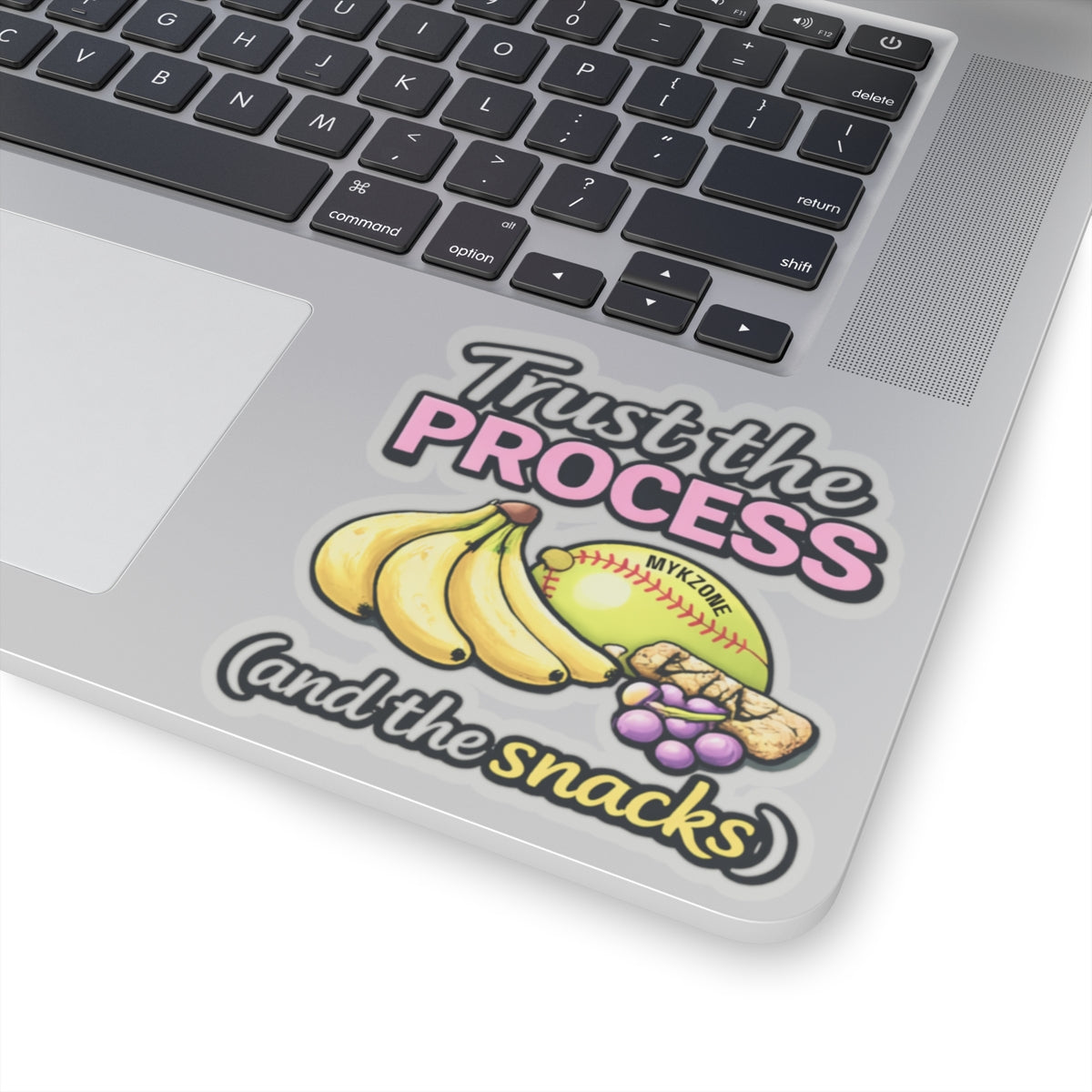 "Trust the Softball Process (and the Snacks)" Softball Sticker