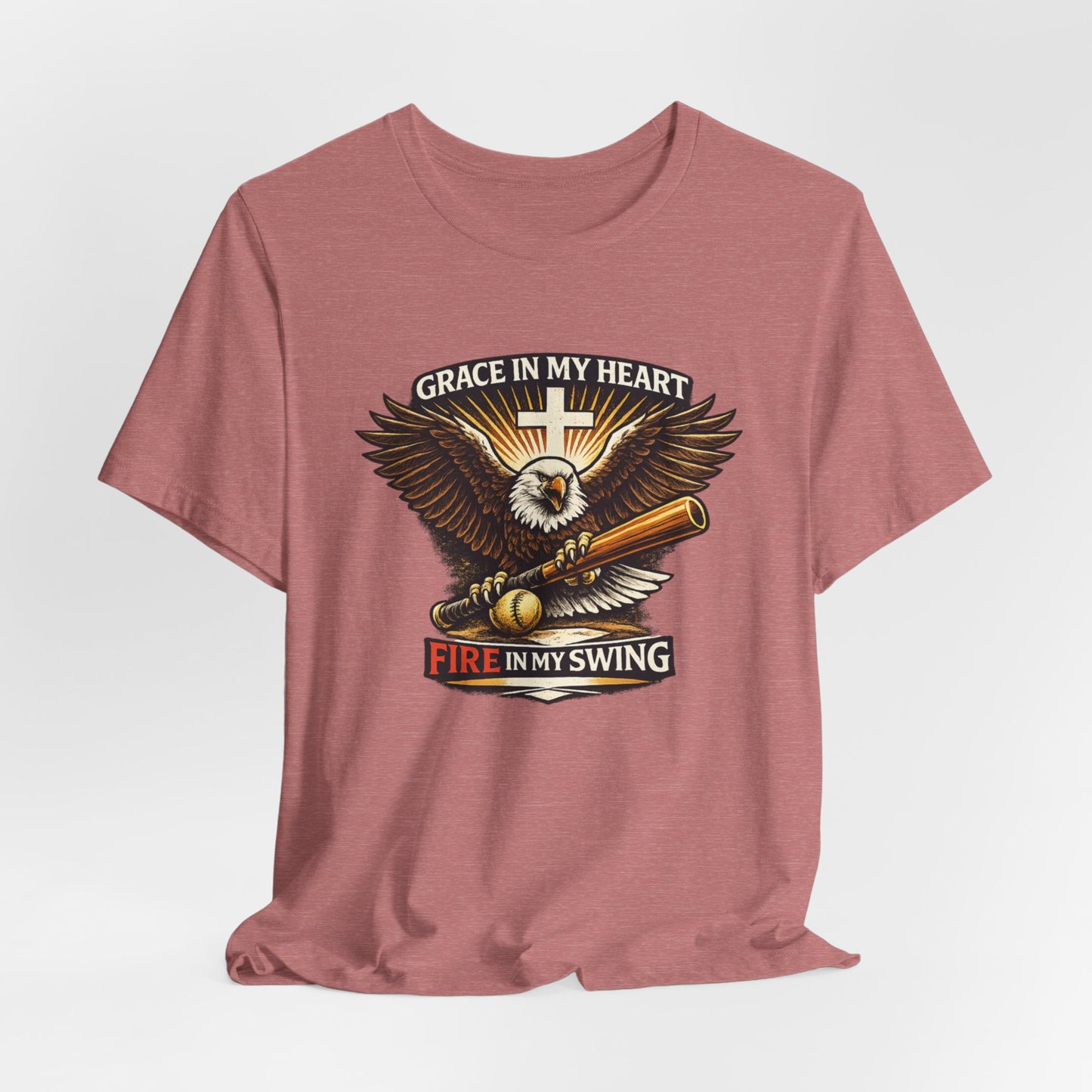 "Grace in My Heart, Fire in My Swing" Softball T-Shirt