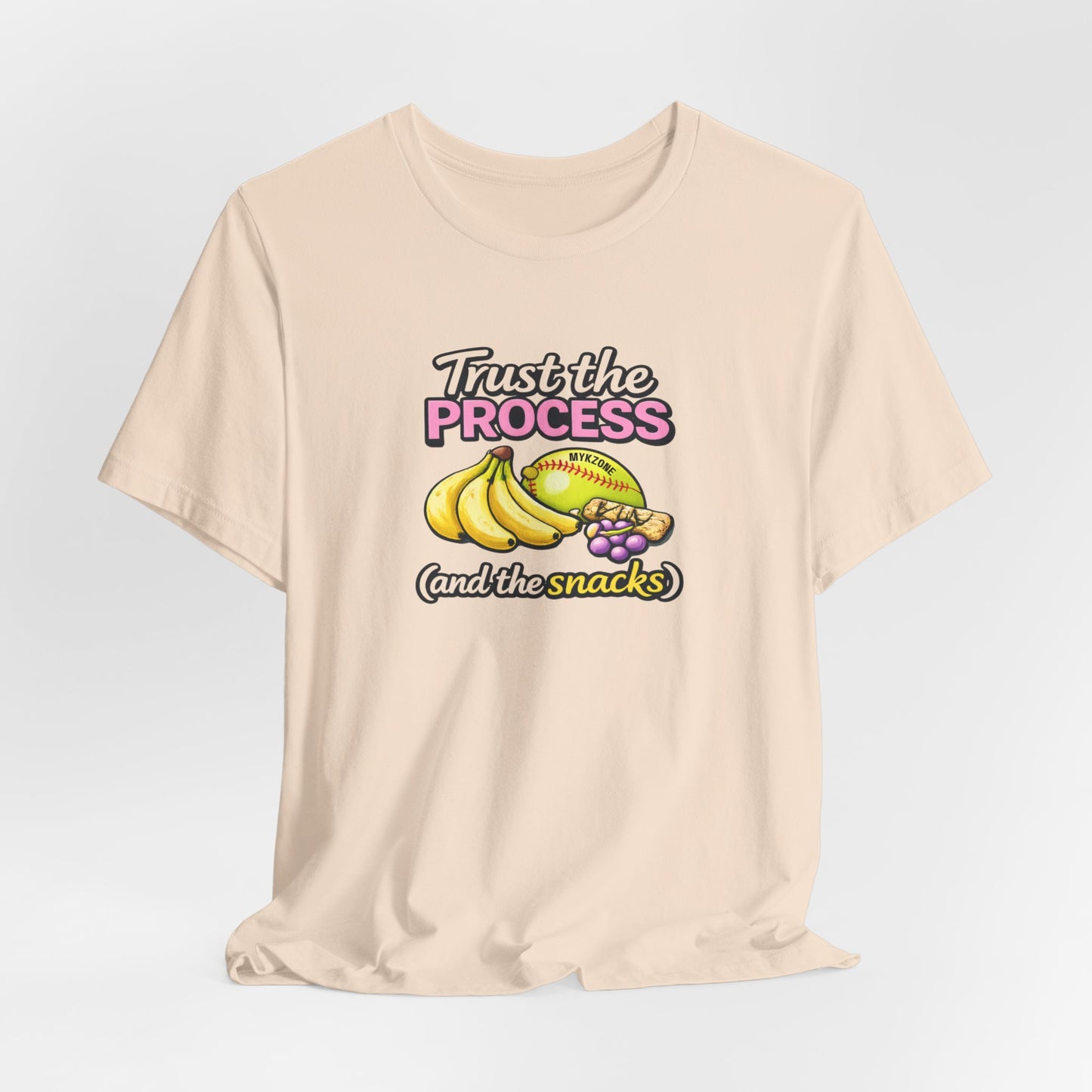 "Trust the Process and the Snacks" Softball T-Shirt